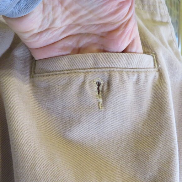 Vintage Liz Claiborne LIZSPORT 100% cotton Tan Pants Size 14 - Picture 4 of 13
